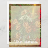 クリスマスピアノステーショナリー シーズンカード (正面/裏面)