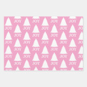 クリスマスピガーリーンクとホワイトパターン ラッピングペーパーシート (正面2)