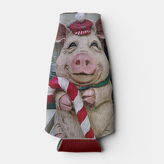 クリスマスピギークールボトル/居心地の良い侮辱 ボトルクーラー (正面)