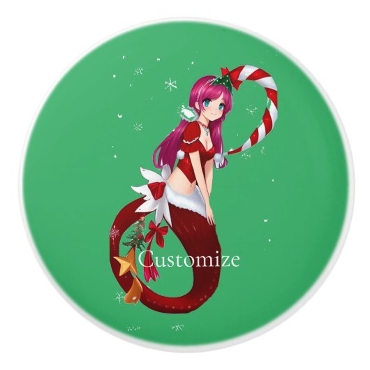 クリスマスピクシーMermaid Thunder_Cove セラミックノブ (正面)