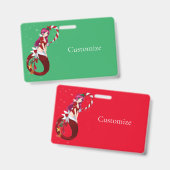 クリスマスピクシーMermaid Thunder_Cove バッジ (正面＆裏面)