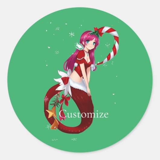 クリスマスピクシーMermaid Thunder_Cove ラウンドシール (正面)