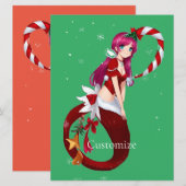 クリスマスピクシーMermaid Thunder_Cove 招待状 (正面/裏面)