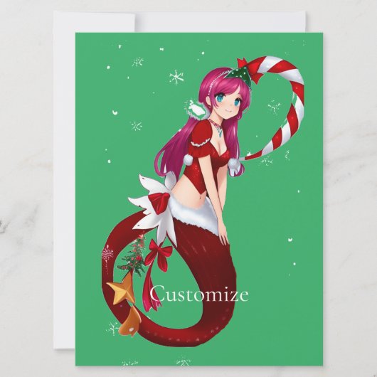 クリスマスピクシーMermaid Thunder_Cove 招待状 (正面)