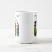 クリスマスピクルス家族の名前 コーヒーマグカップ (中央)