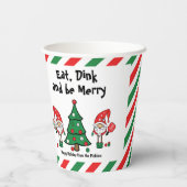 クリスマスピクルボールドワーフカスタムス、文字 紙コップ (裏面)