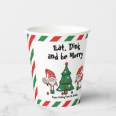 クリスマスピクルボールドワーフカスタムス、文字 紙コップ (正面)