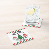 クリスマスピクルボール  スクエアペーパーコースター (インサイチュ)