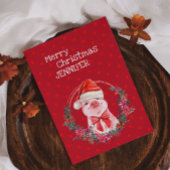 クリスマスピグキュートピグレットボウリース水玉模様 シーズンカード