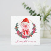 クリスマスピグキュートピグレットボウリース水玉模様 シーズンカード (スタンド正面)