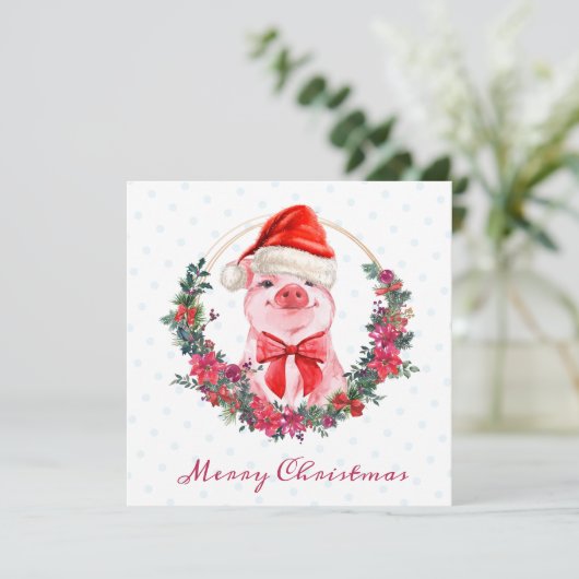 クリスマスピグキュートピグレットボウリース水玉模様 シーズンカード (スタンド正面)