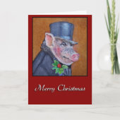 クリスマスピグホリディグリーティングカード シーズンカード (正面)