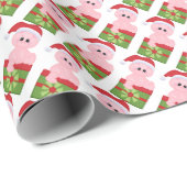 クリスマスピグホリデーラッピング紙 ラッピングペーパー (ロールコーナー)