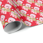 クリスマスピグマンガホリデーラッピング紙 ラッピングペーパー (ロールコーナー)