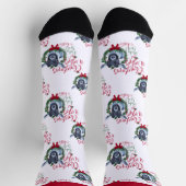 クリスマスピグミーベビーヤギの願い靴下 ソックス (上部)