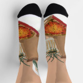 クリスマスピザクルーソックス ソックス (上部)