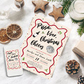 クリスマスピザ&ワインパーティー 招待状