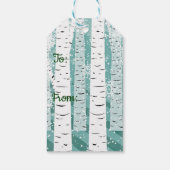 クリスマスピックアップトラックと樺の木ツリー ギフトタグ (裏面)