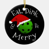 クリスマスピックボールことわざメタルオーナメント セラミックオーナメント (正面)