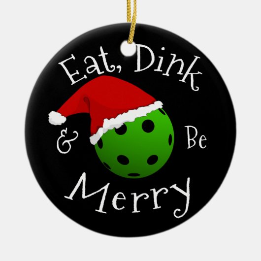 クリスマスピックボールことわざメタルオーナメント セラミックオーナメント (正面)