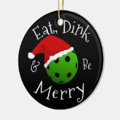 クリスマスピックボールことわざメタルオーナメント セラミックオーナメント (左)