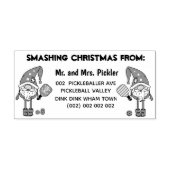 クリスマスピックボールのシールのゴム印 ラバースタンプ (インプリント)