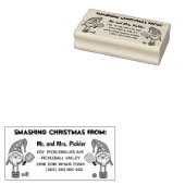 クリスマスピックボールのシールのゴム印 ラバースタンプ (押印)