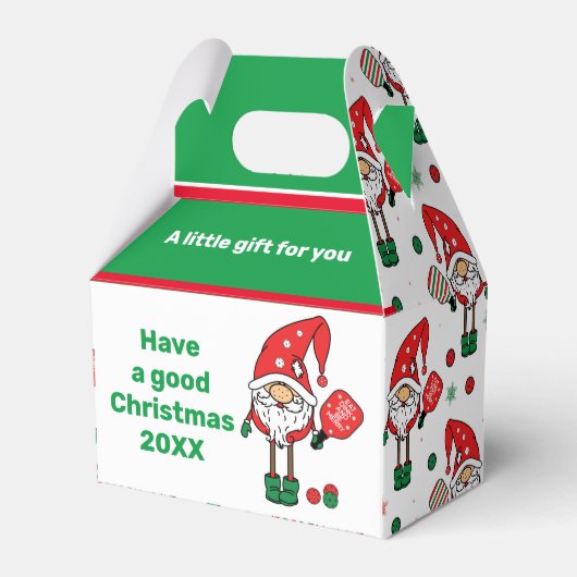 クリスマスピックボールサンタゲーブルビーフボックス フェイバーボックス (正面サイド)