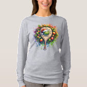 クリスマスピックボールサンタハットパインホリー離れズ Tシャツ (正面)