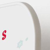 クリスマスピックボールパドル格言とハートギフト ピックルボールラケット (左詳細)