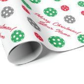 クリスマスピックボールボパーソナライズされたールホリデー ラッピングペーパー (ロールコーナー)