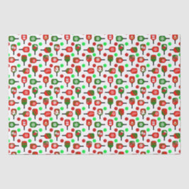 クリスマスピックボールレッドグリーンパドルボールX-Mas 薄葉紙