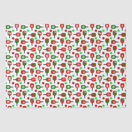 クリスマスピックボールレッドグリーンパドルボールX-Mas 薄葉紙 (正面)