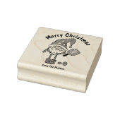 クリスマスピックボール四角ゴム印 ラバースタンプ (スタンプ)