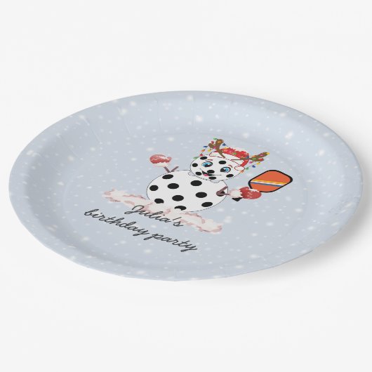 クリスマスピックボール大会の会場をデッキ ペーパープレート (アングル)