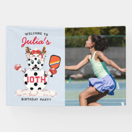 クリスマスピックボール大会の会場をデッキ 横断幕