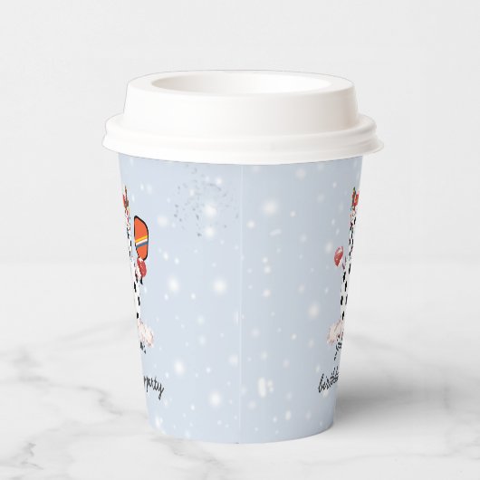 クリスマスピックボール大会の会場をデッキ 紙コップ (右)