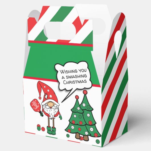 クリスマスピックボール小人カスタム、文字ゲーブル フェイバーボックス (オープン)