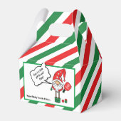 クリスマスピックボール小人カスタム、文字 フェイバーボックス (裏面サイド)