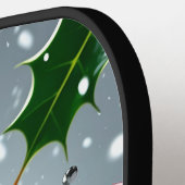 クリスマスピックボール応援- Santa Hat & Snowflak ピックルボールラケット (左詳細)