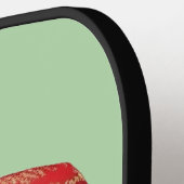 クリスマスピックボール応援- Santa Hat & Snowflak ピックルボールラケット (左詳細)