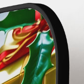 クリスマスピックボール応援- Santa Hat & Snowflake ピックルボールラケット (左詳細)