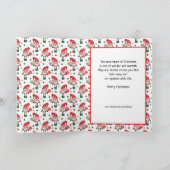 クリスマスピックボール折りグリーティングカード カード (内部)