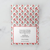 クリスマスピックボール折り返し挨拶 カード (内部)