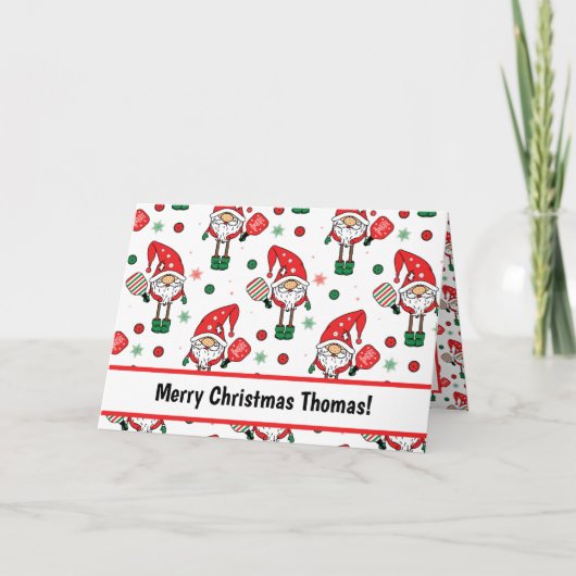 クリスマスピックボール折り返し挨拶 カード (正面)