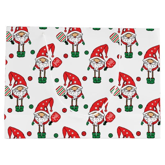 クリスマスピックボール柄の大抱き枕 ラージペーパーバッグ (裏面)
