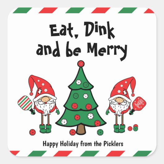 クリスマスピックボール スクエアシール (正面)