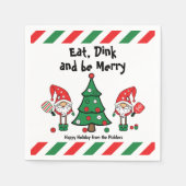 クリスマスピックボール スタンダードカクテルナプキン (正面)