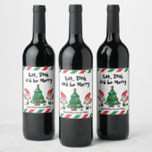 クリスマスピックボール ワインラベル (ボトル)