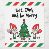 クリスマスピックボール ワインラベル (シングルラベル)